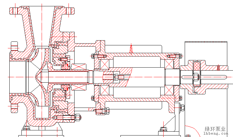 衬氟离心泵结构图